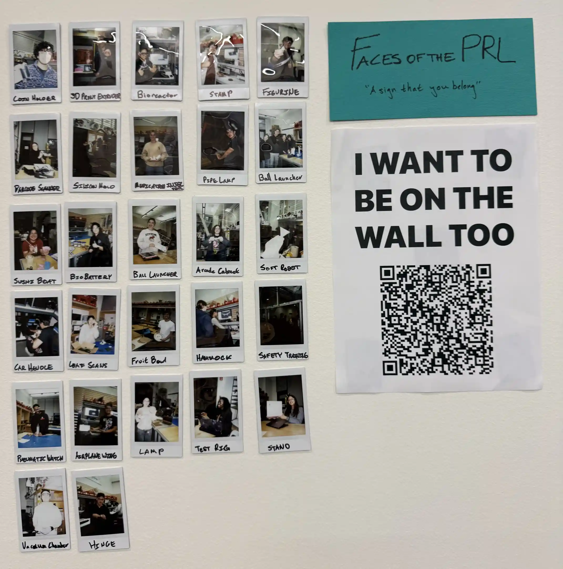 Top secret photo wall located somewhere on Stanford campus.