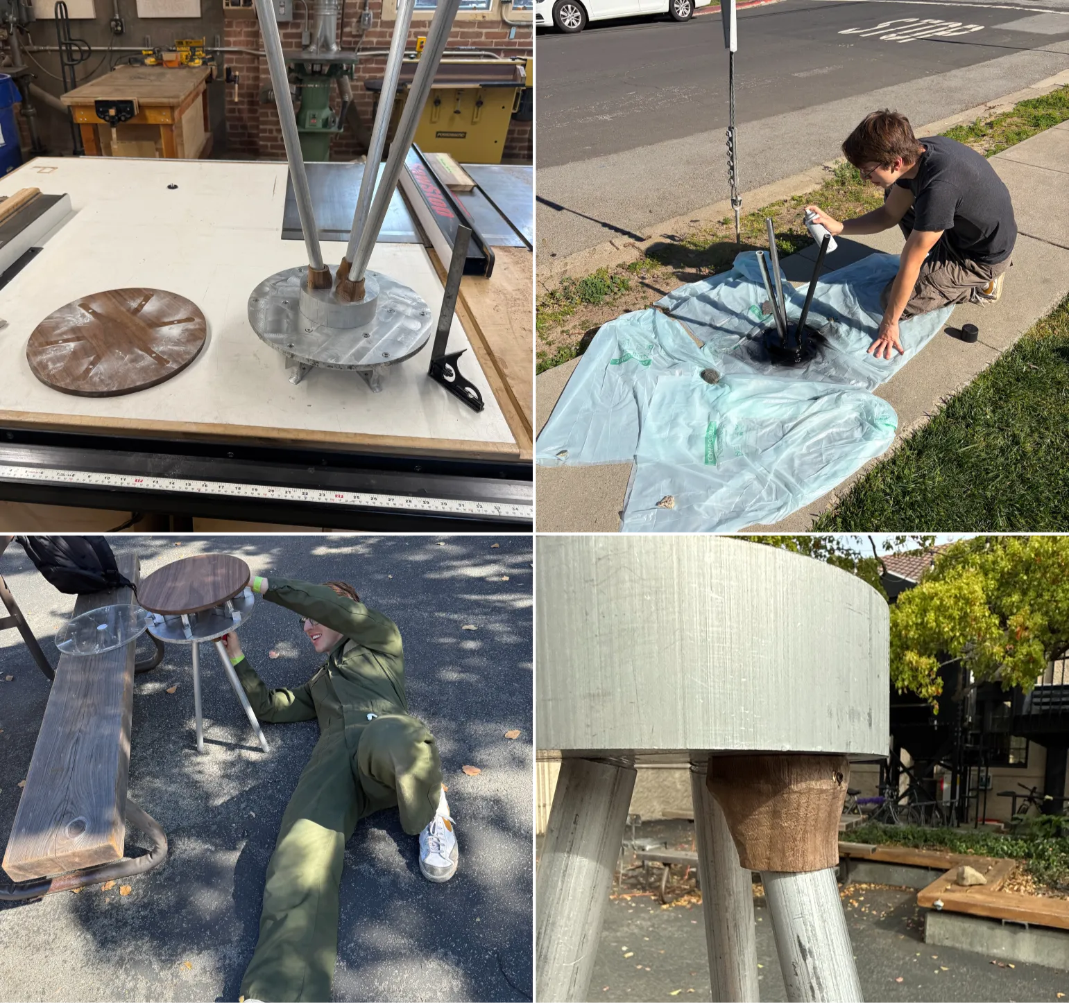 A small highlight reel of the finishing process: woodworking, painting, and assembly.