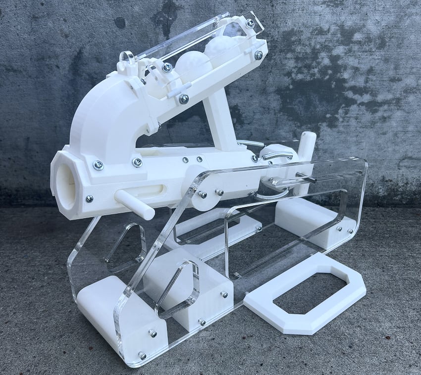 An angled shot of the finished prototype.