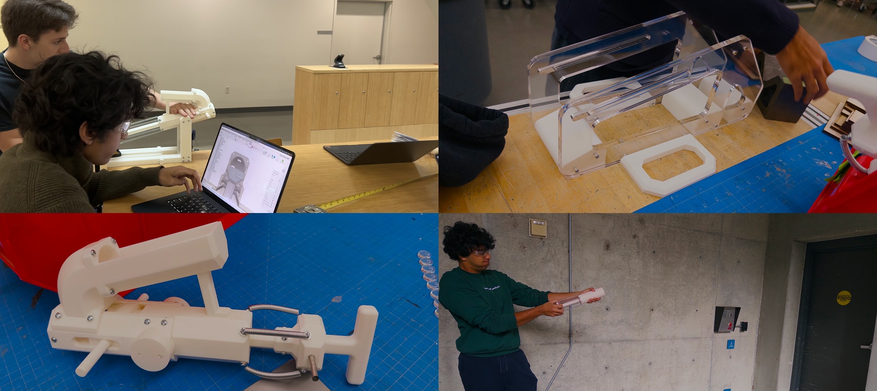 Testing and assembling prototypes.