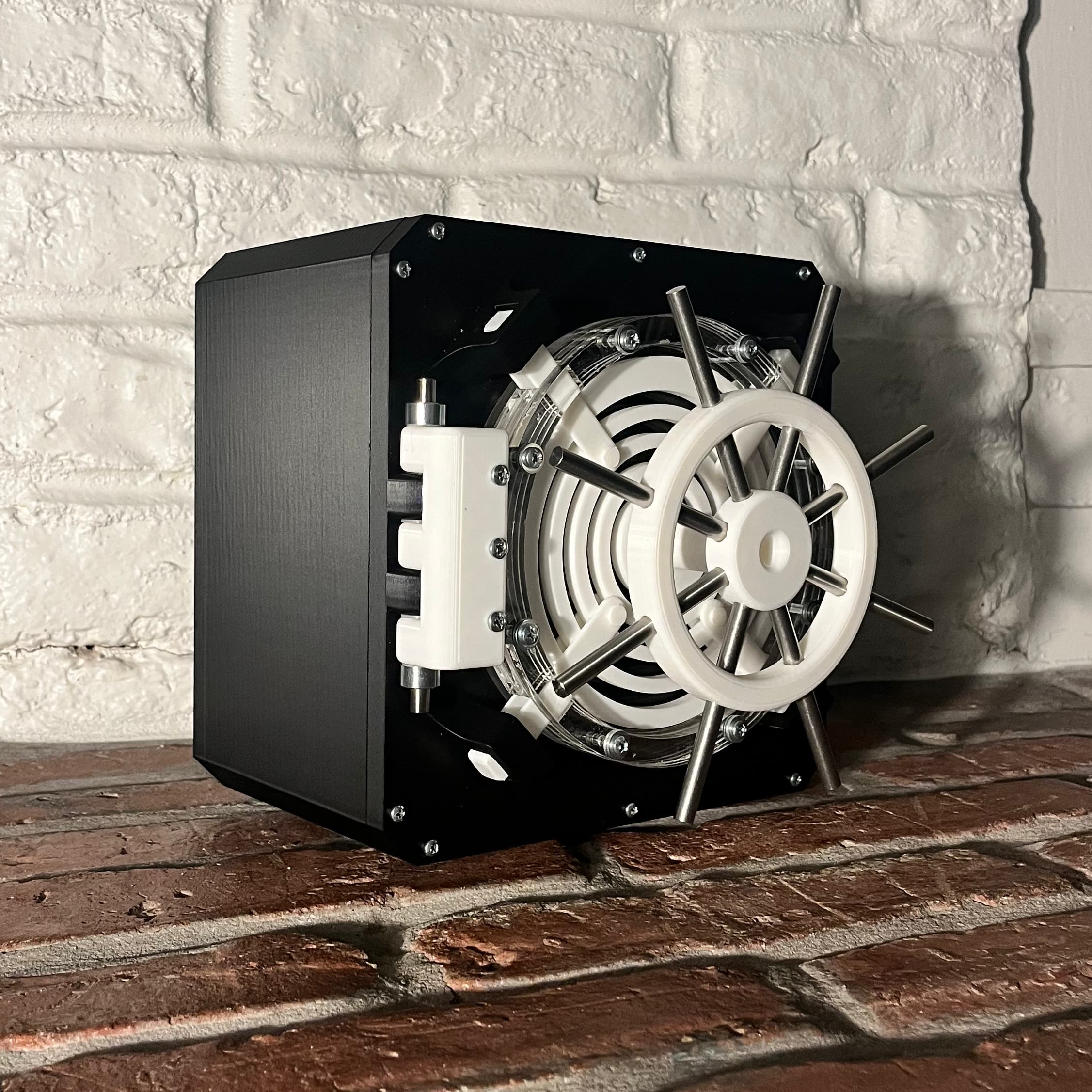 An angled shot of the finished prototype.